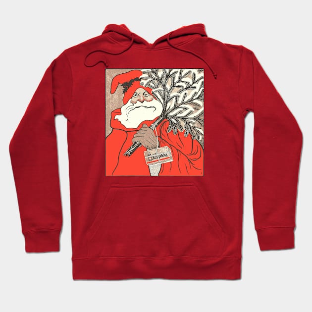 Christmas Pudding And Germanic Santa Vector Hoodie by taiche